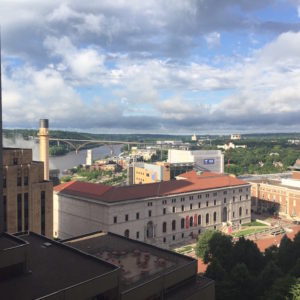 Not a bad view, from the 12th floor at the St. Paul Hotel